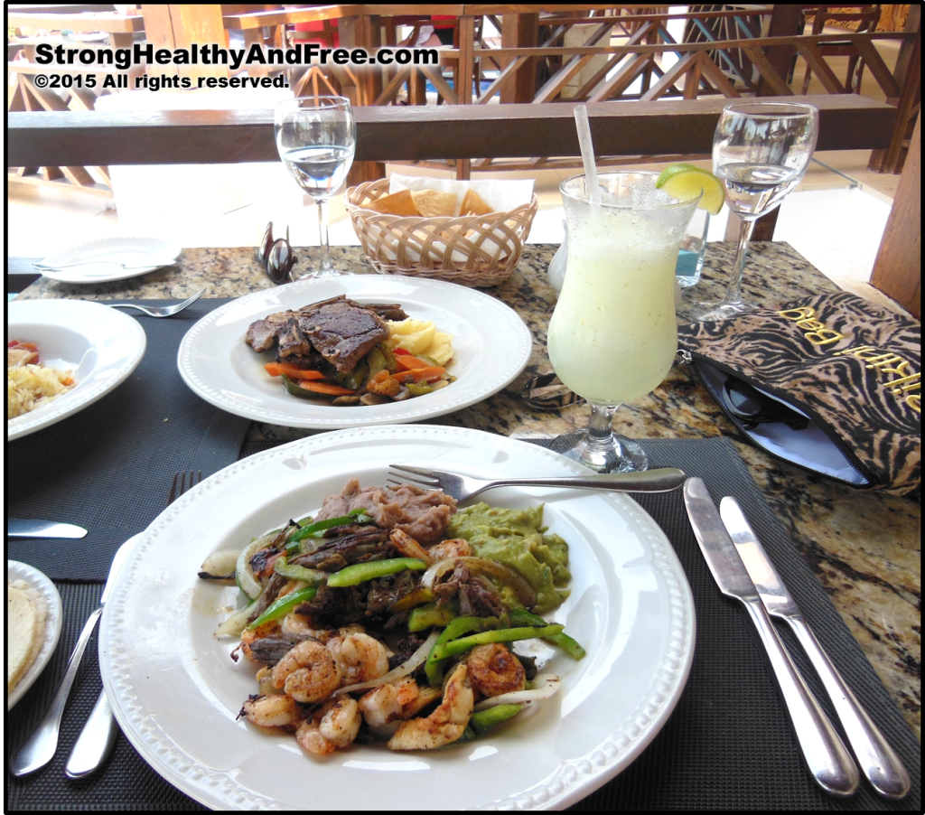 Healthy vacation lunch
